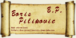 Boris Pilipović vizit kartica